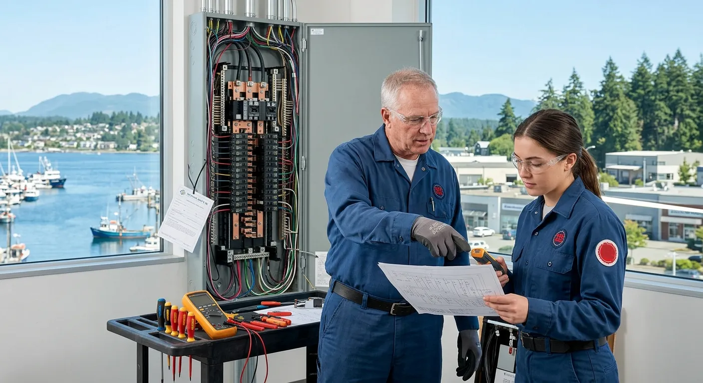 Verified high-end commercial electrical panel upgrade in Nanaimo